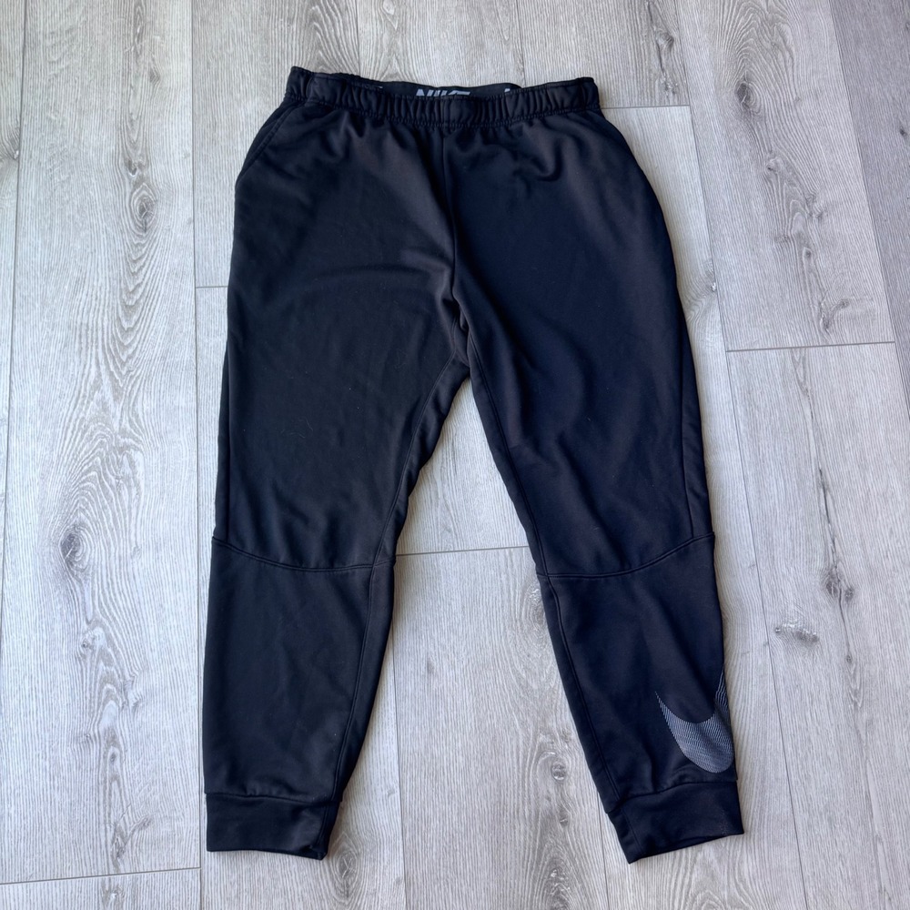 Nike Dri-FIT Jogger Pants Mens XL Black Training Athletic Swoosh AJ4454-010